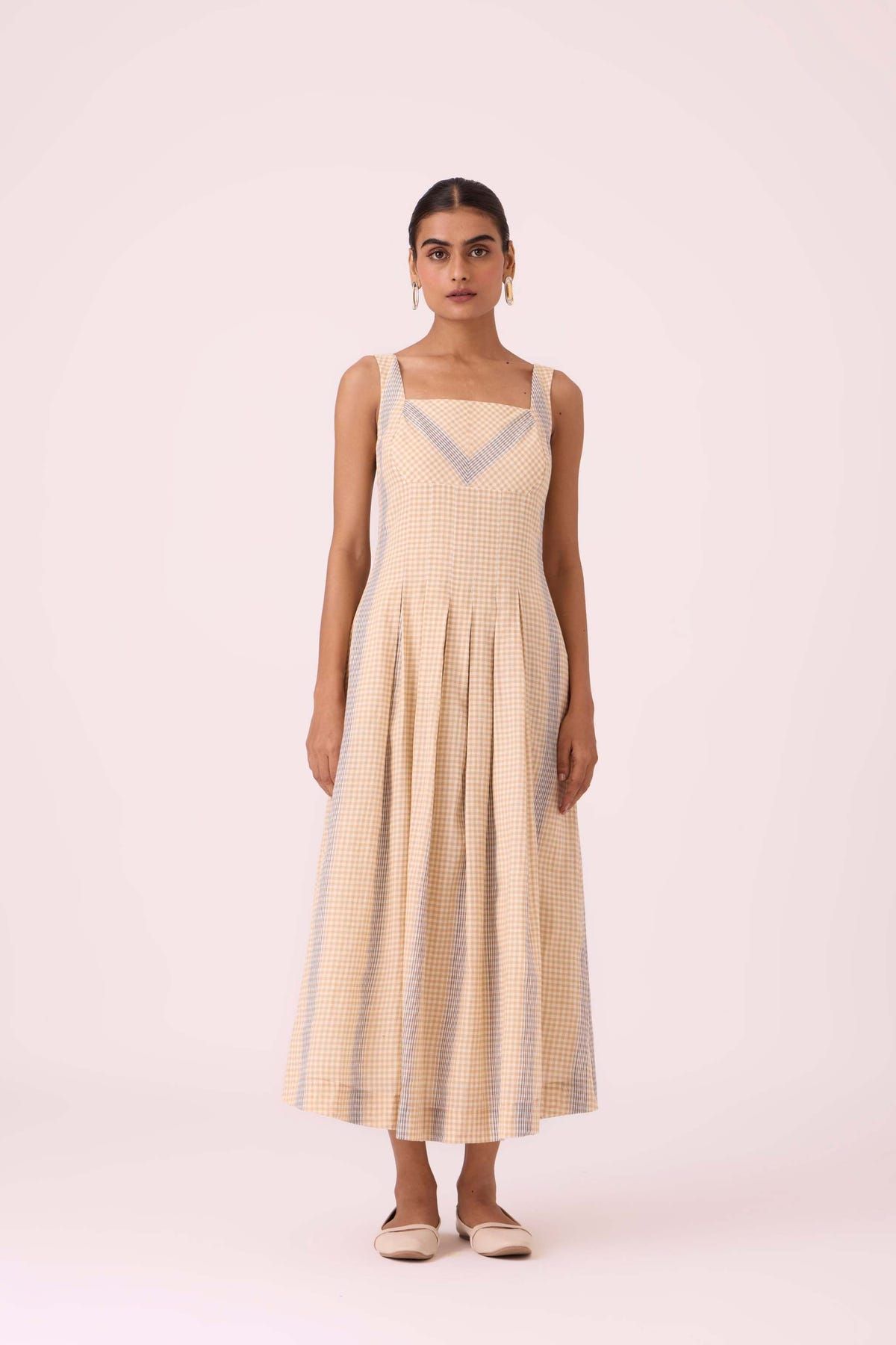 Bosie Beige Handwoven Dress - image 1