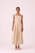 Bosie Beige Handwoven Dress view 1