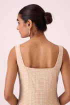 Bosie Beige Handwoven Dress view 12