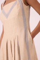 Bosie Beige Handwoven Dress view 8