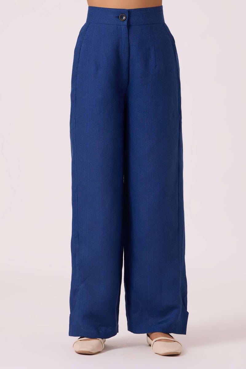 Aldous Ink Blue Linen Pants