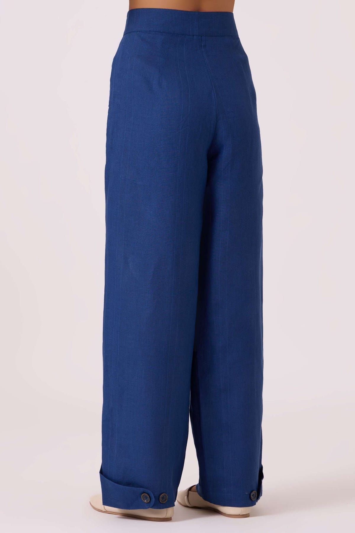 Aldous Ink Blue Linen Pants - image 6