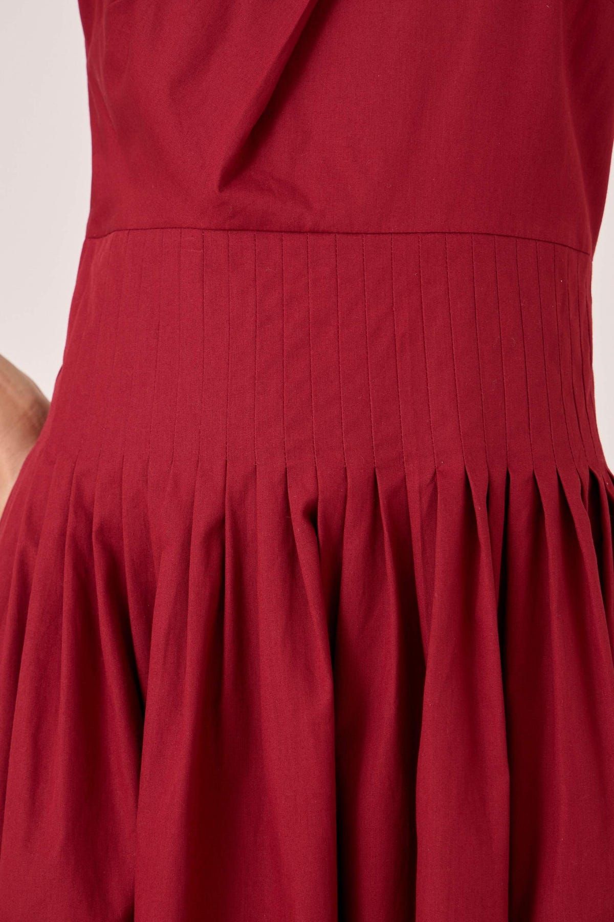 Vidura Red One Shoulder Dress - image 8