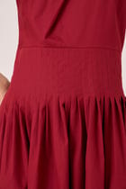 Vidura Red One Shoulder Dress view 8