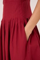 Vidura Red One Shoulder Dress view 9