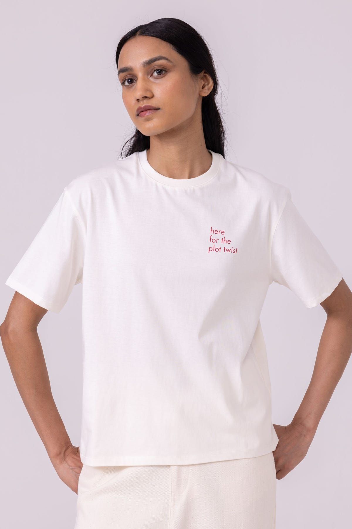 Drew Off  White Organic Cotton TShirt - image 2