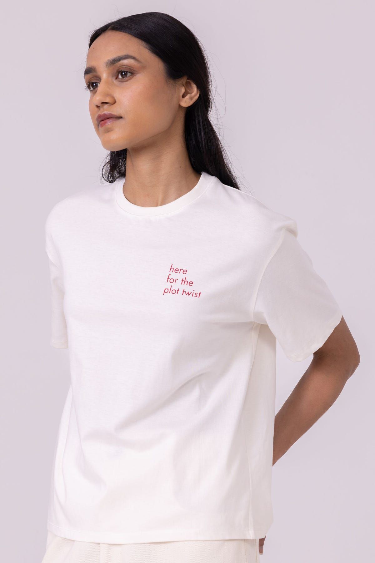 Drew Off  White Organic Cotton TShirt - image 3