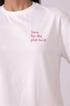 Drew Off  White Organic Cotton TShirt view 6