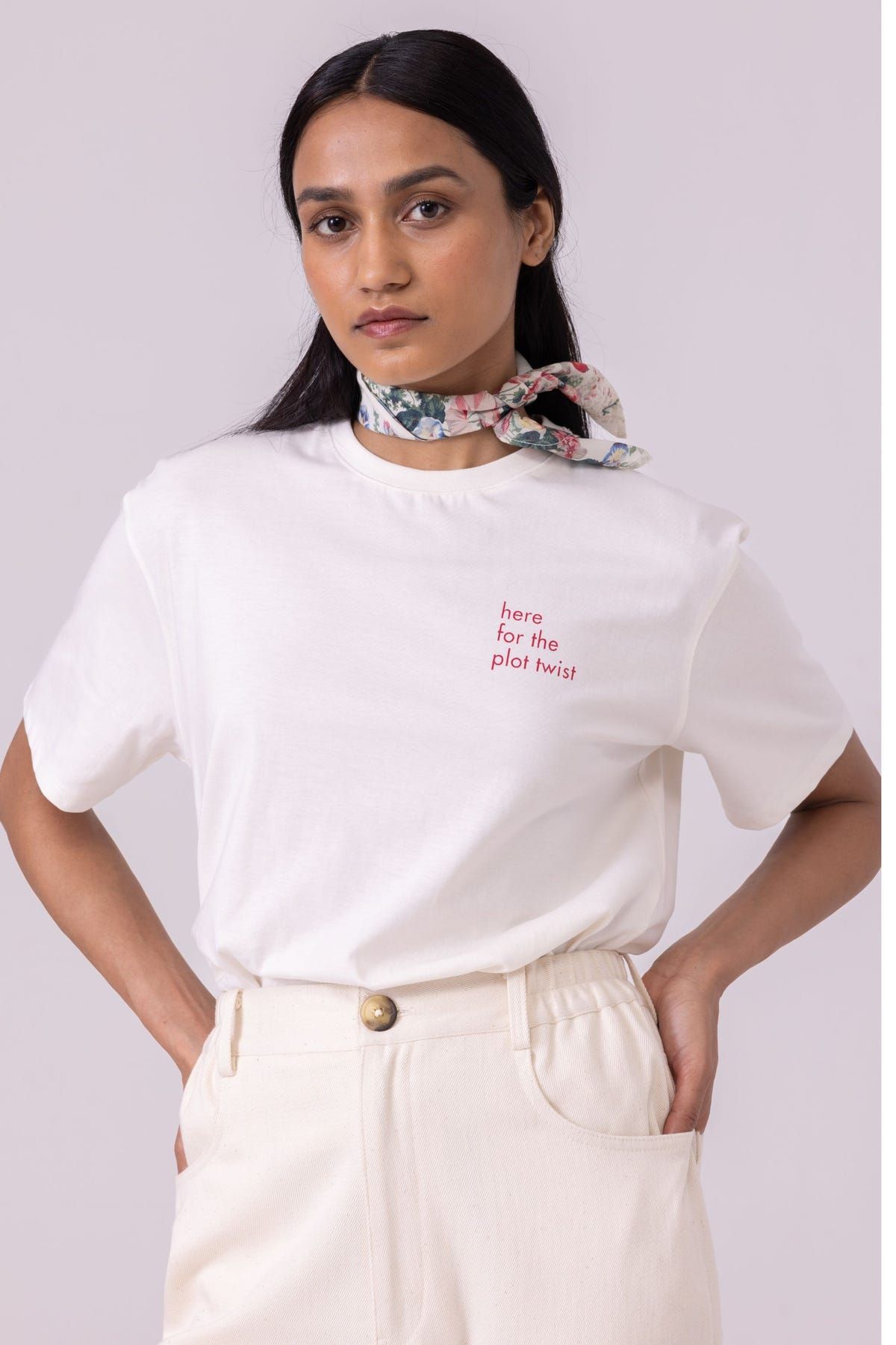 Drew Off  White Organic Cotton TShirt - image 8