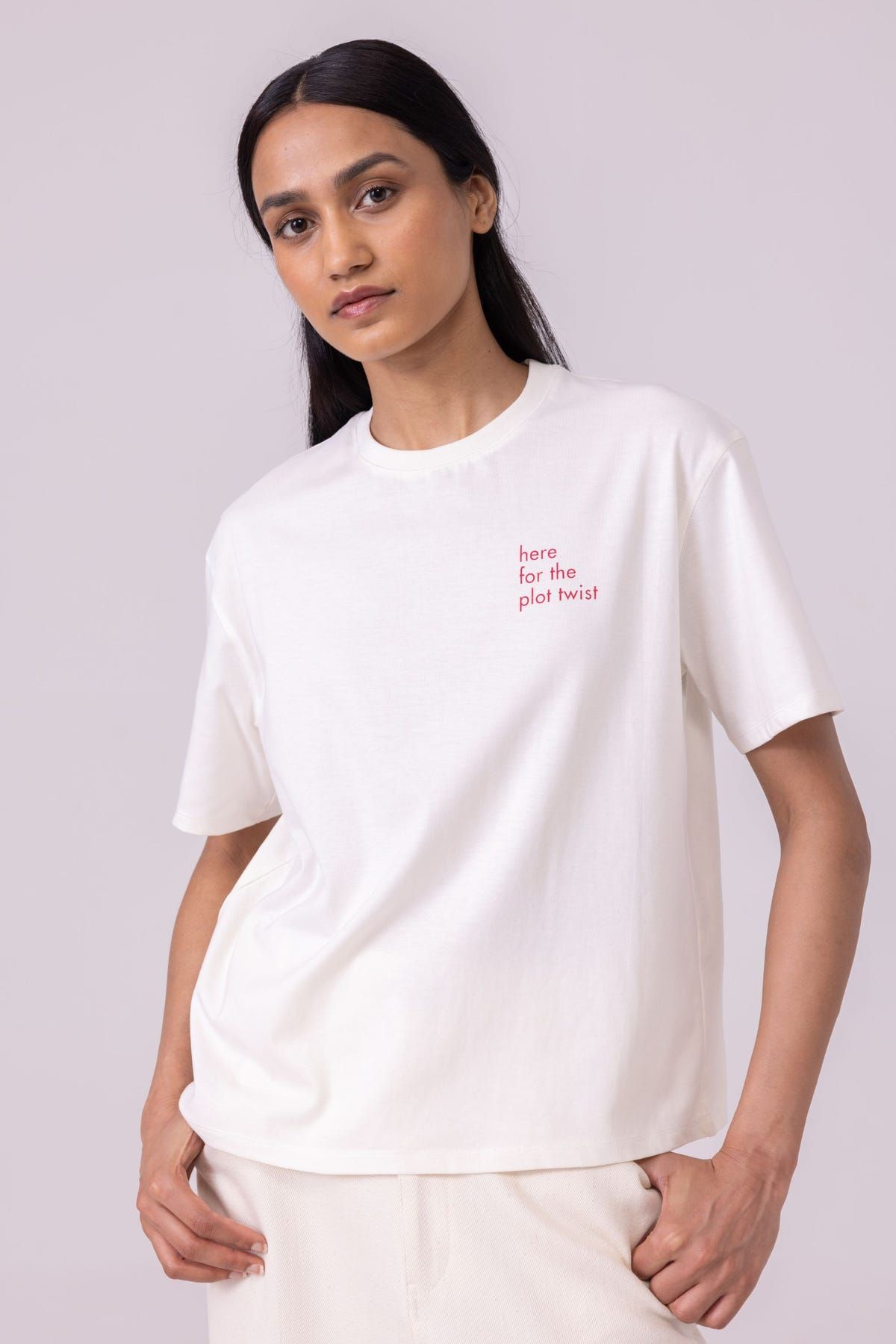Drew Off  White Organic Cotton TShirt - image 9