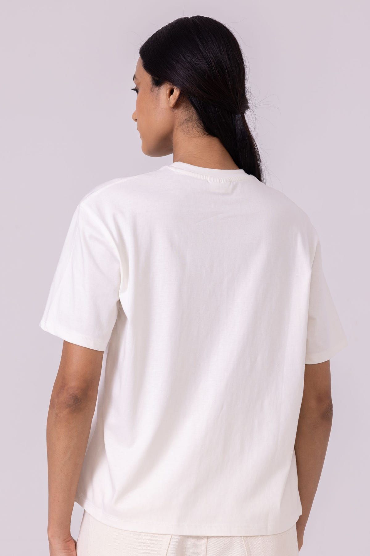 Drew Off  White Organic Cotton TShirt - image 10