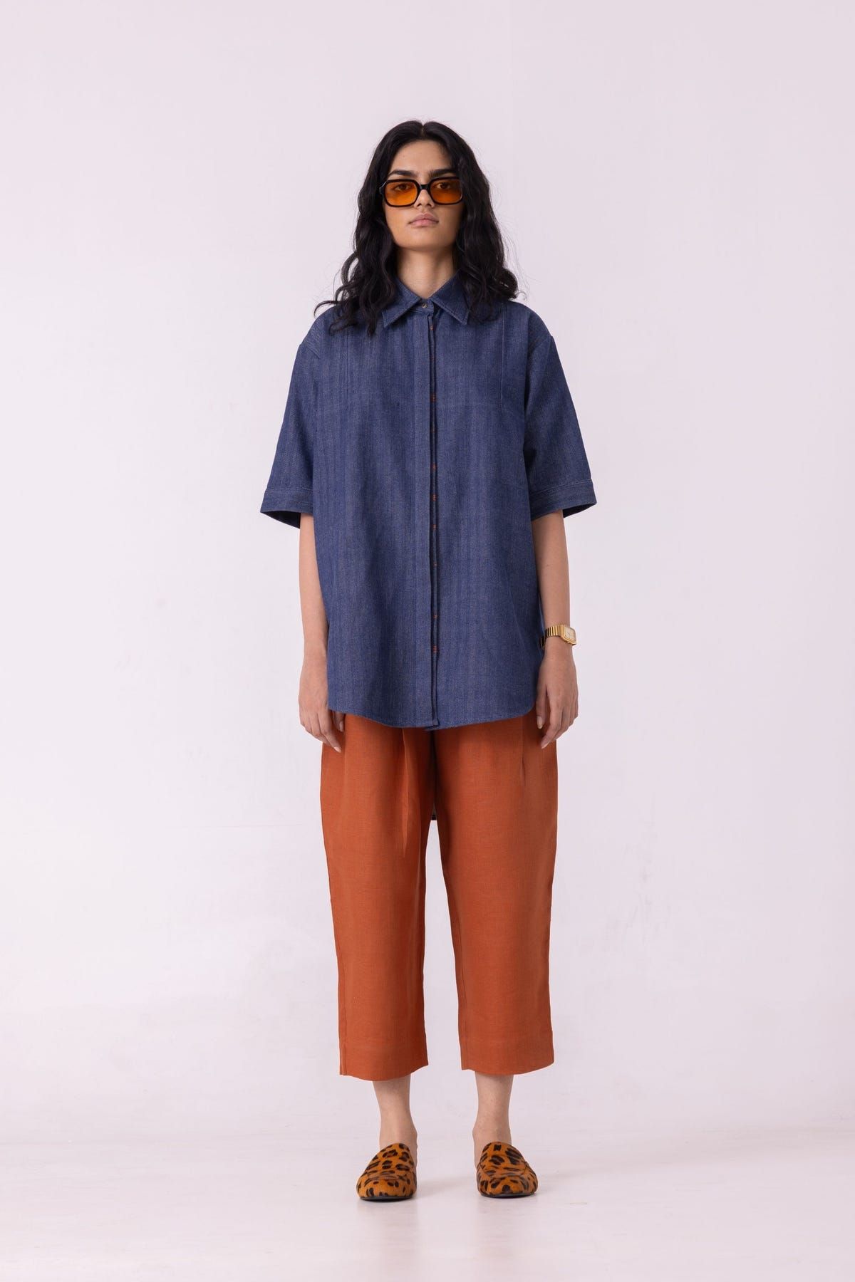 Bandra Rust Linen Pants - image 2
