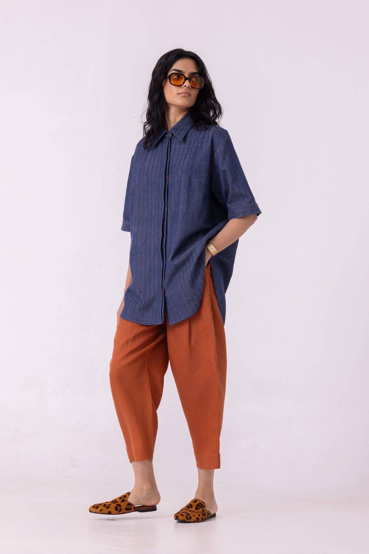 Bandra Rust Linen Pants - image 3