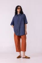 Bandra Rust Linen Pants view 5