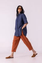Bandra Rust Linen Pants view 6