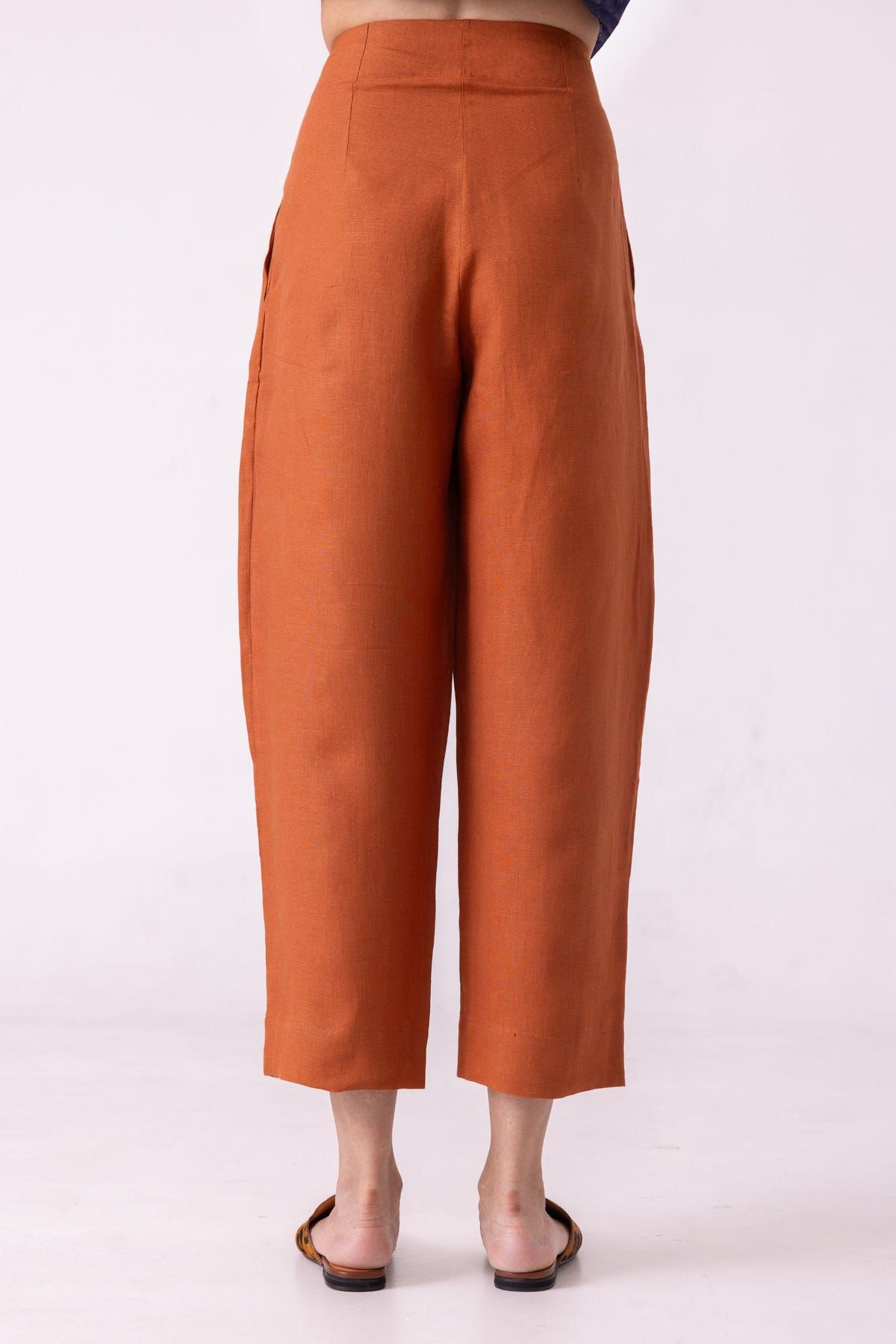 Bandra Rust Linen Pants - image 8