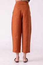 Bandra Rust Linen Pants view 8