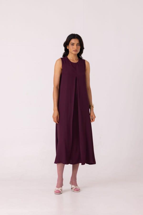 The Summer House — Brooke Wine Midi Dress