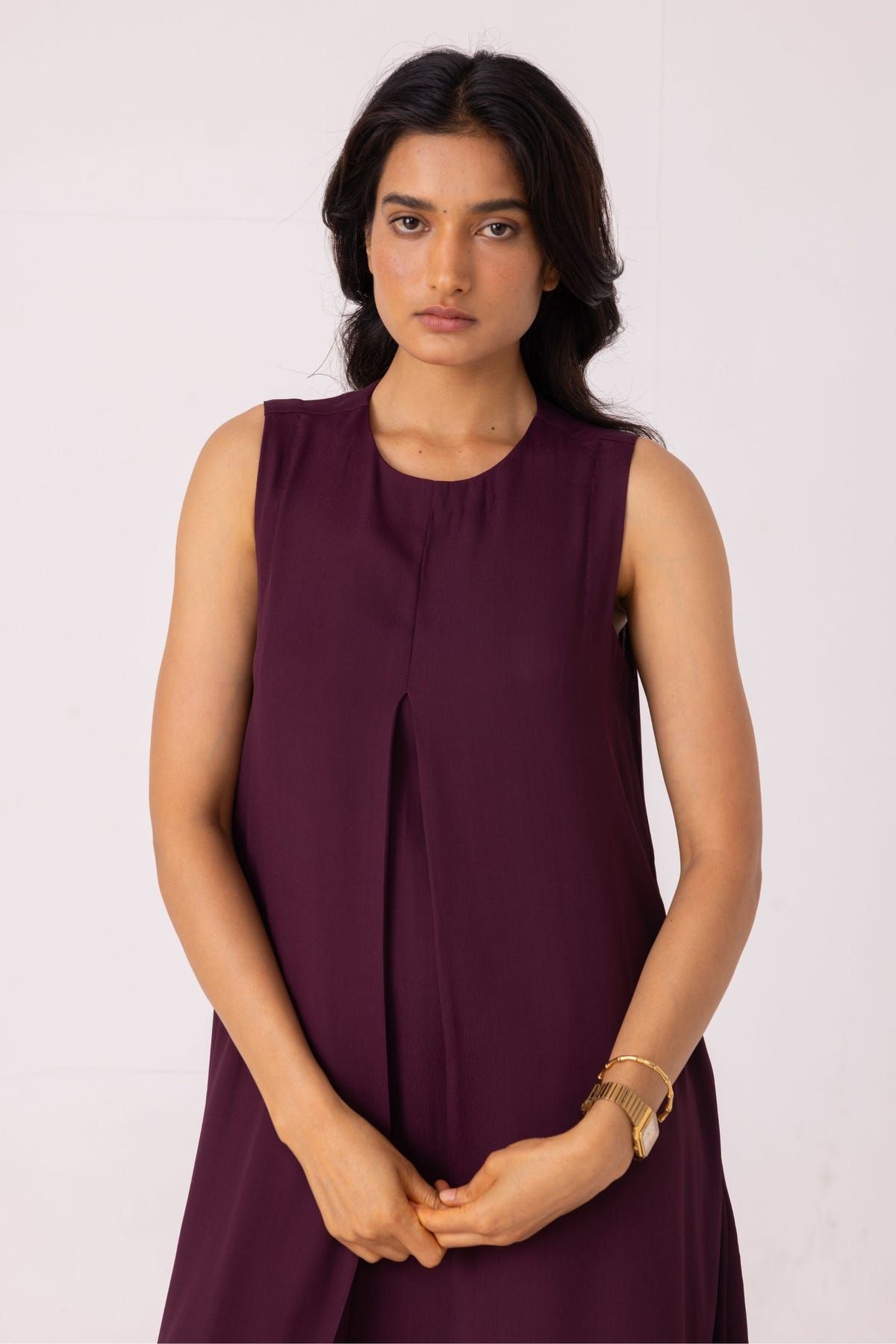 Brooke Wine Midi Dress - image 5