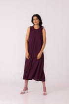 Brooke Wine Midi Dress view 8