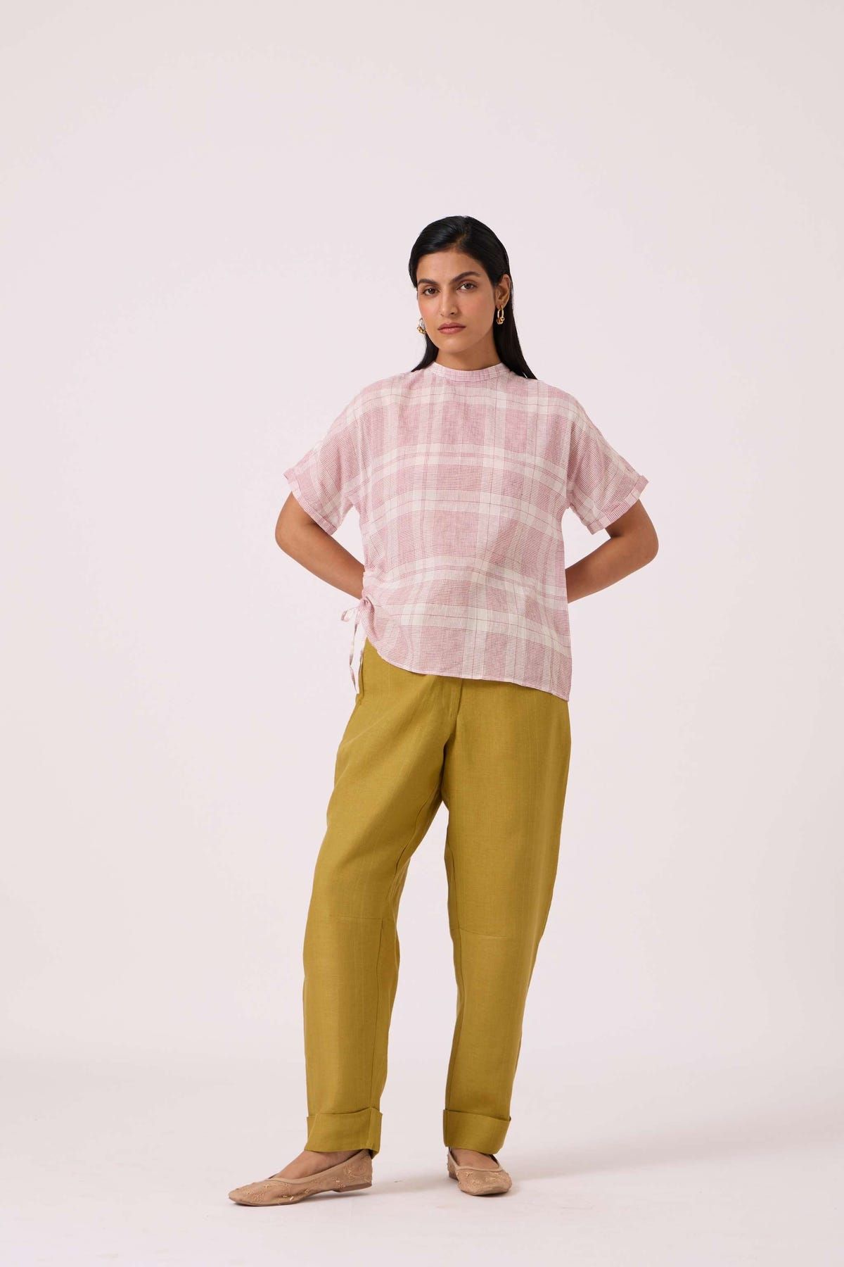 Pip Olive Linen Pants - image 1