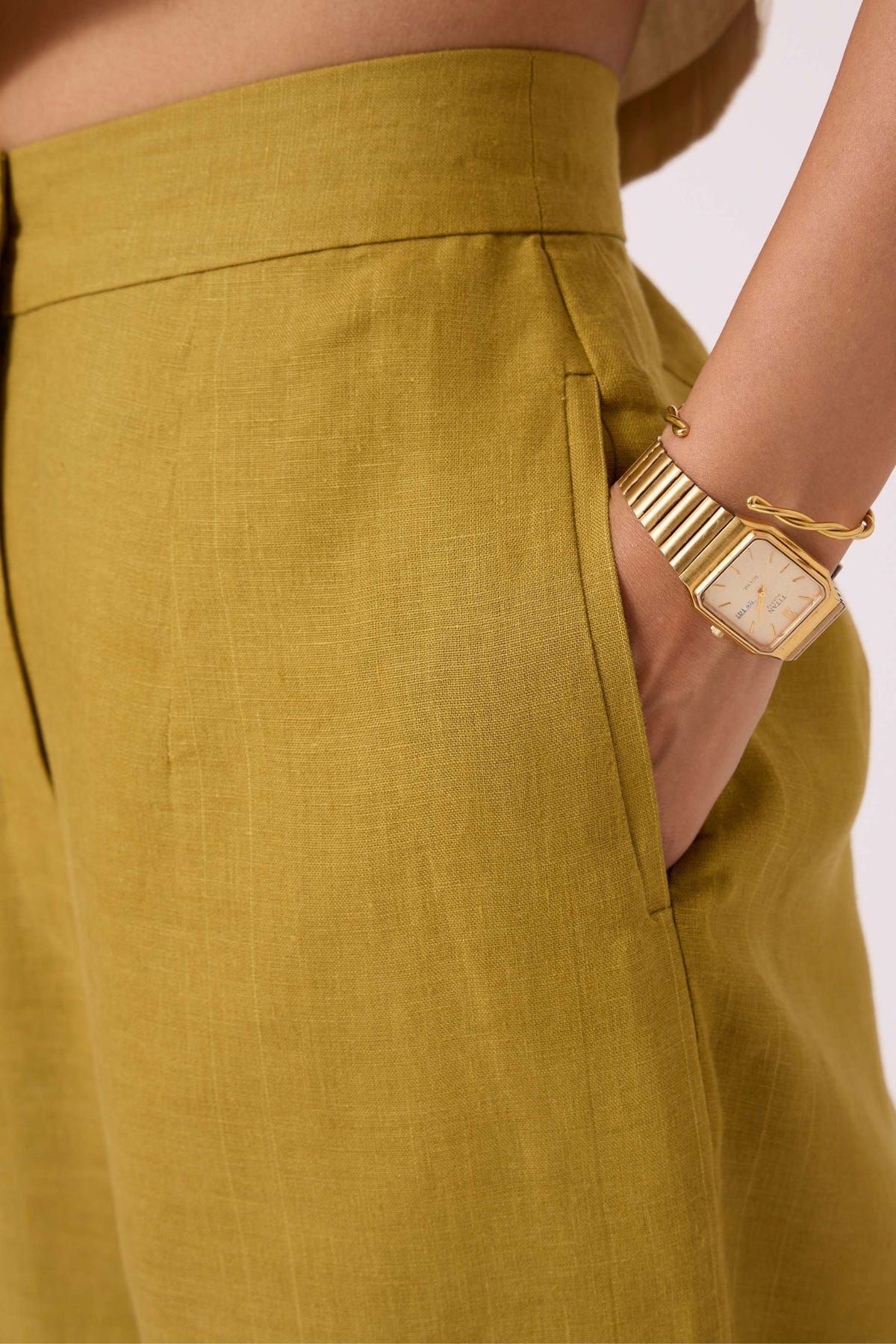 Pip Olive Linen Pants - image 5