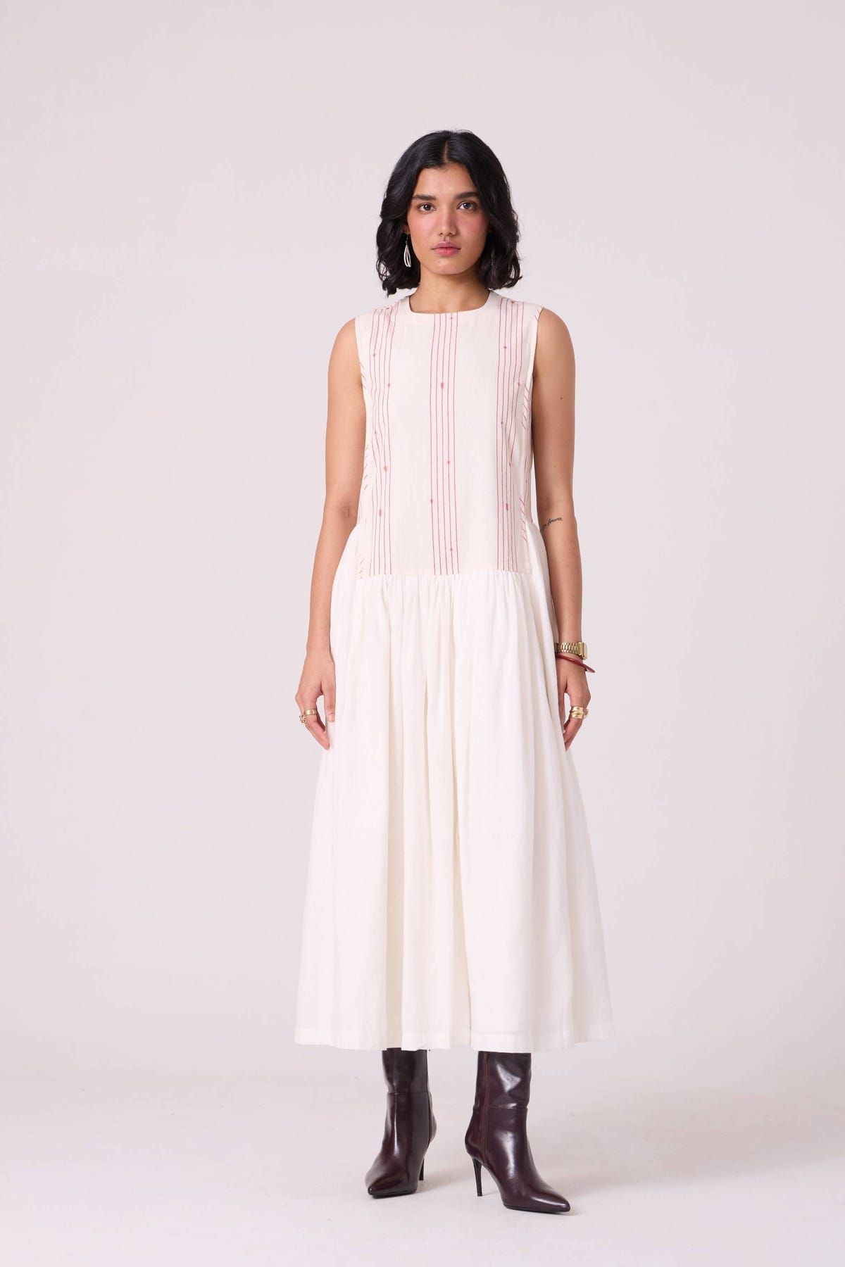 Fyodor Red Stripe Maxi Dress - image 2