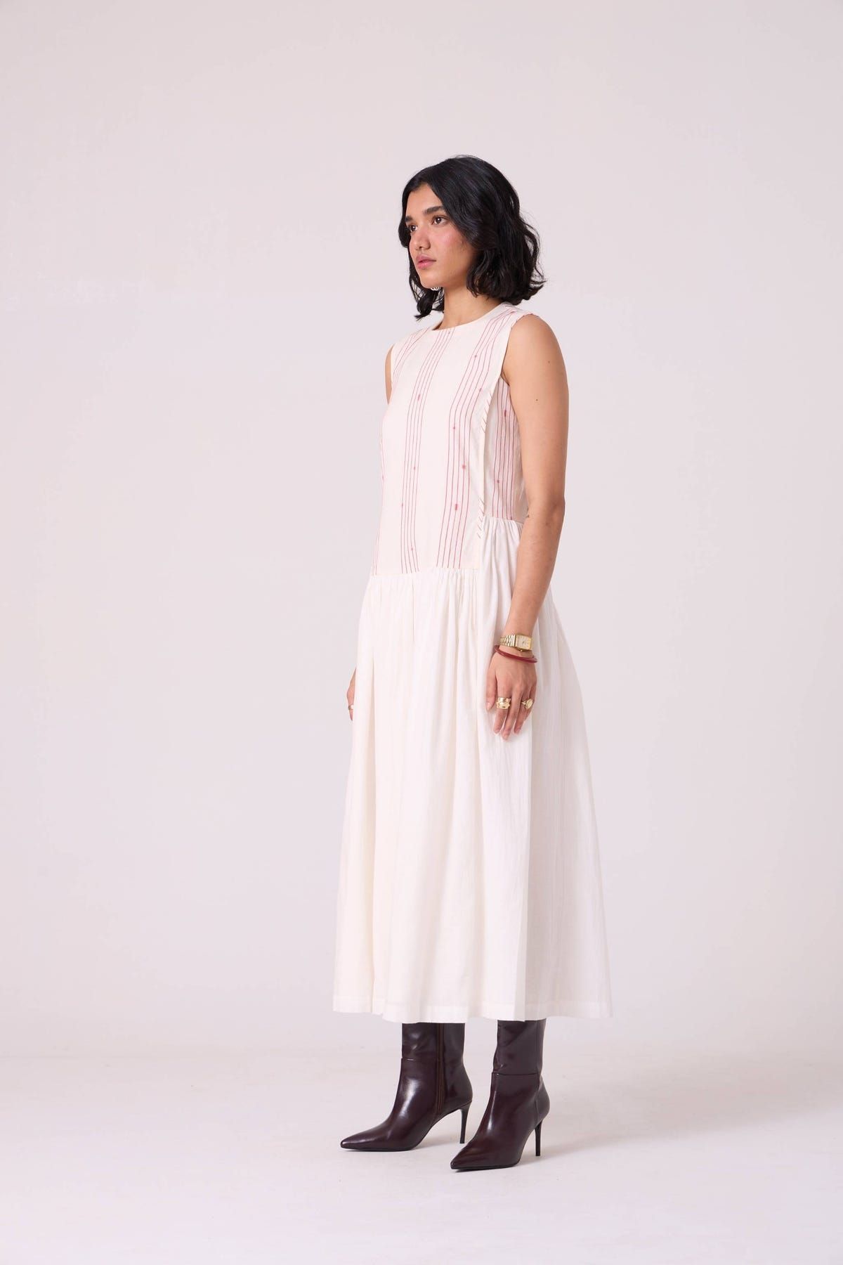 Fyodor Red Stripe Maxi Dress - image 4