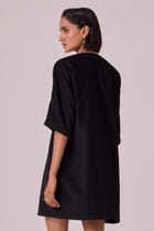 Stad Black Needlecord Shift Dress view 11