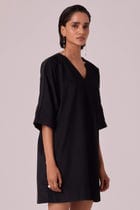 Stad Black Needlecord Shift Dress view 2