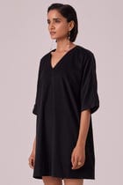 Stad Black Needlecord Shift Dress view 3