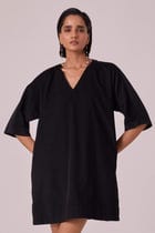 Stad Black Needlecord Shift Dress view 9