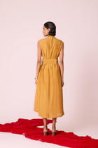 Barika Yellow Midi Dress view 10