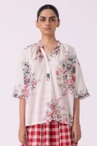 Meg Floral Printed Top view 2