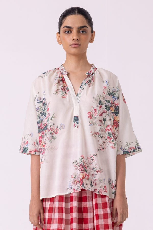 The Summer House — Meg Floral Printed Top