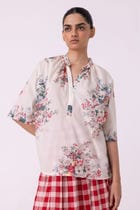Meg Floral Printed Top view 6