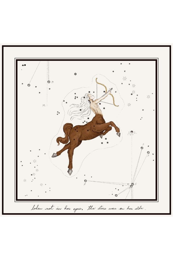 The Summer House — Sagittarius Printed Satin Scarf