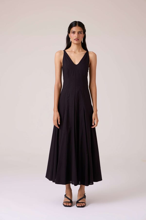 The Summer House — Aurora Black Panelled Dress