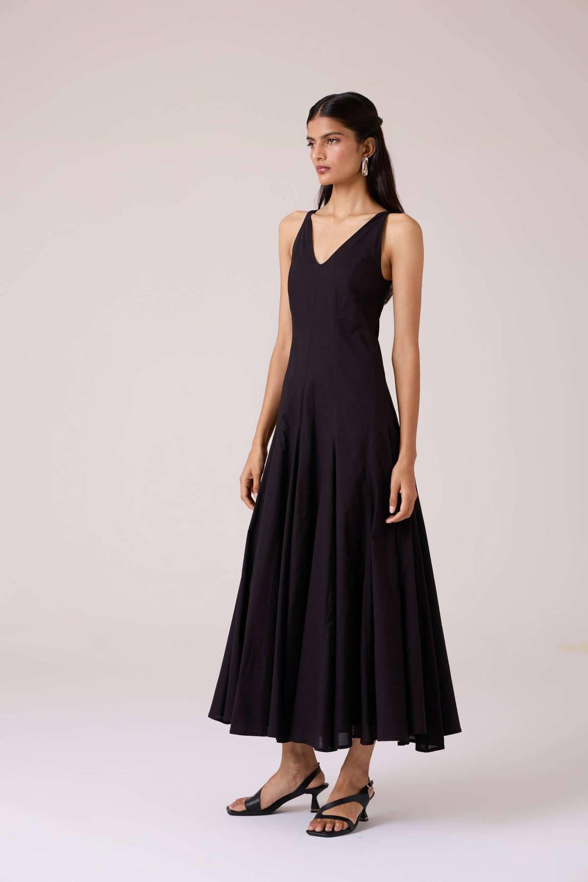 Aurora Black Panelled Dress - image 2