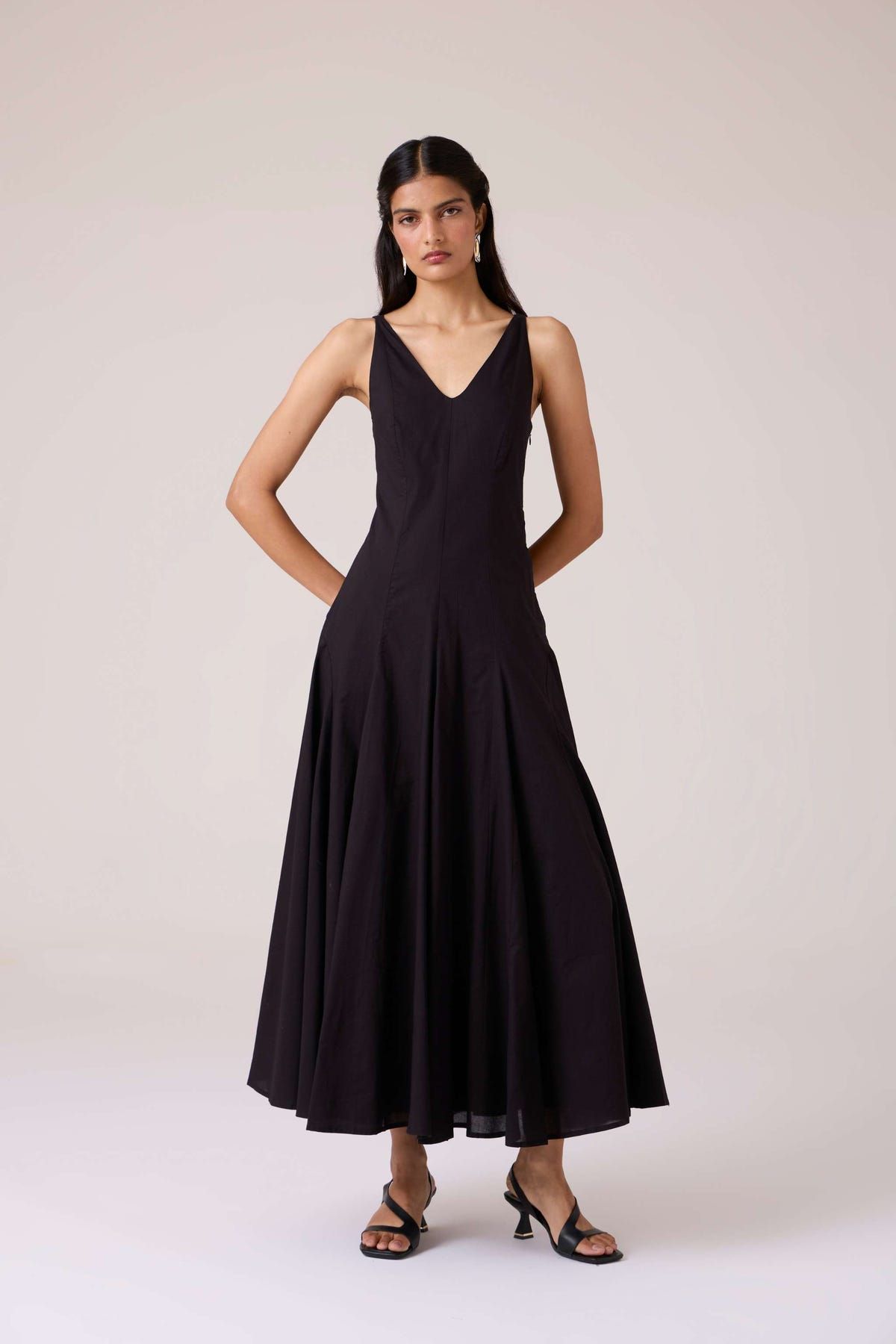 Aurora Black Panelled Dress - image 3
