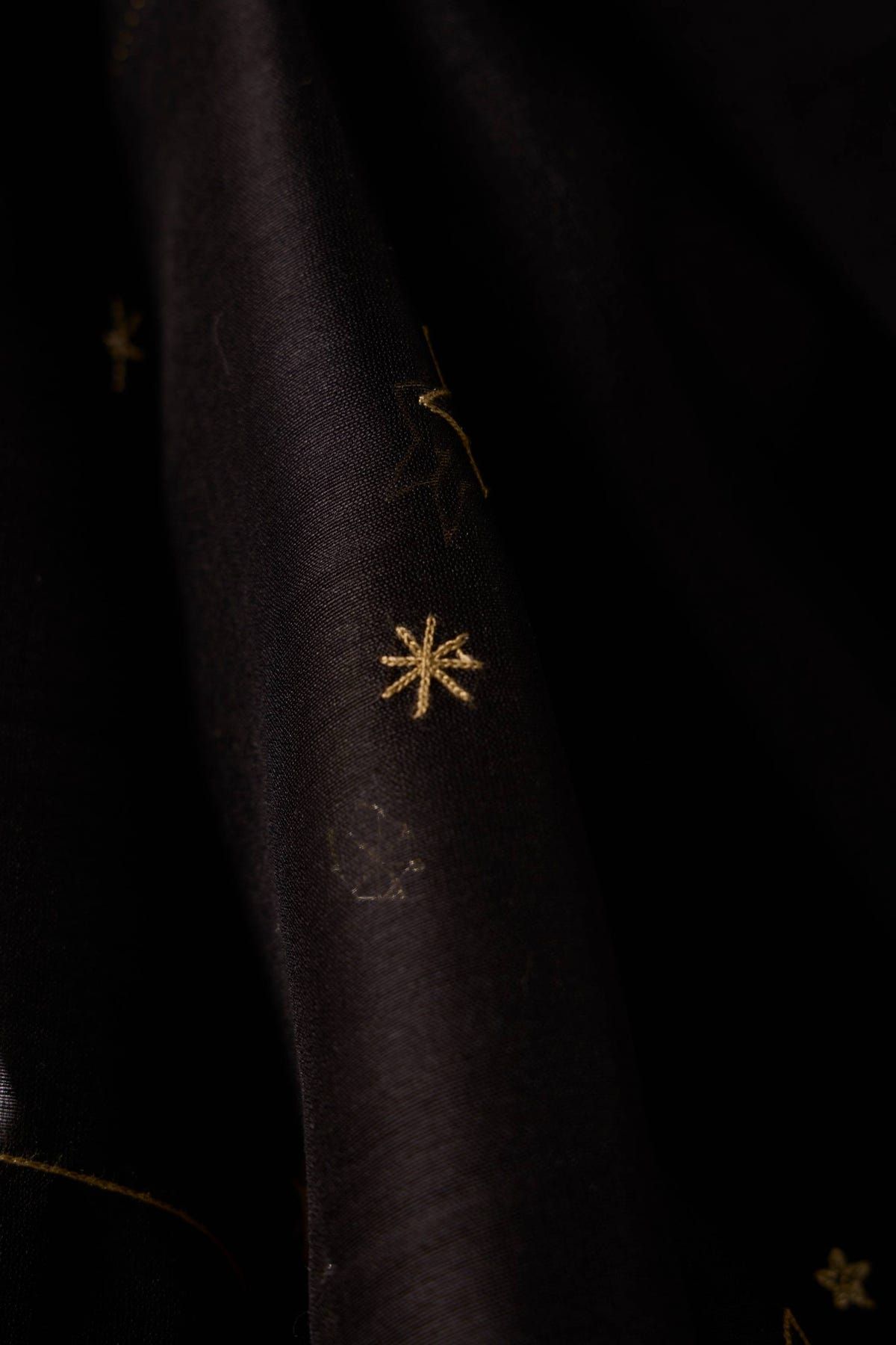 Zuben Zodiac Black Handwoven Embroidered Saree - image 4