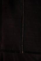 Zuben Zodiac Black Handwoven Embroidered Saree view 5