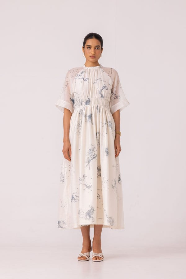 The Summer House — Arha Zodiac Print Handwoven Dress