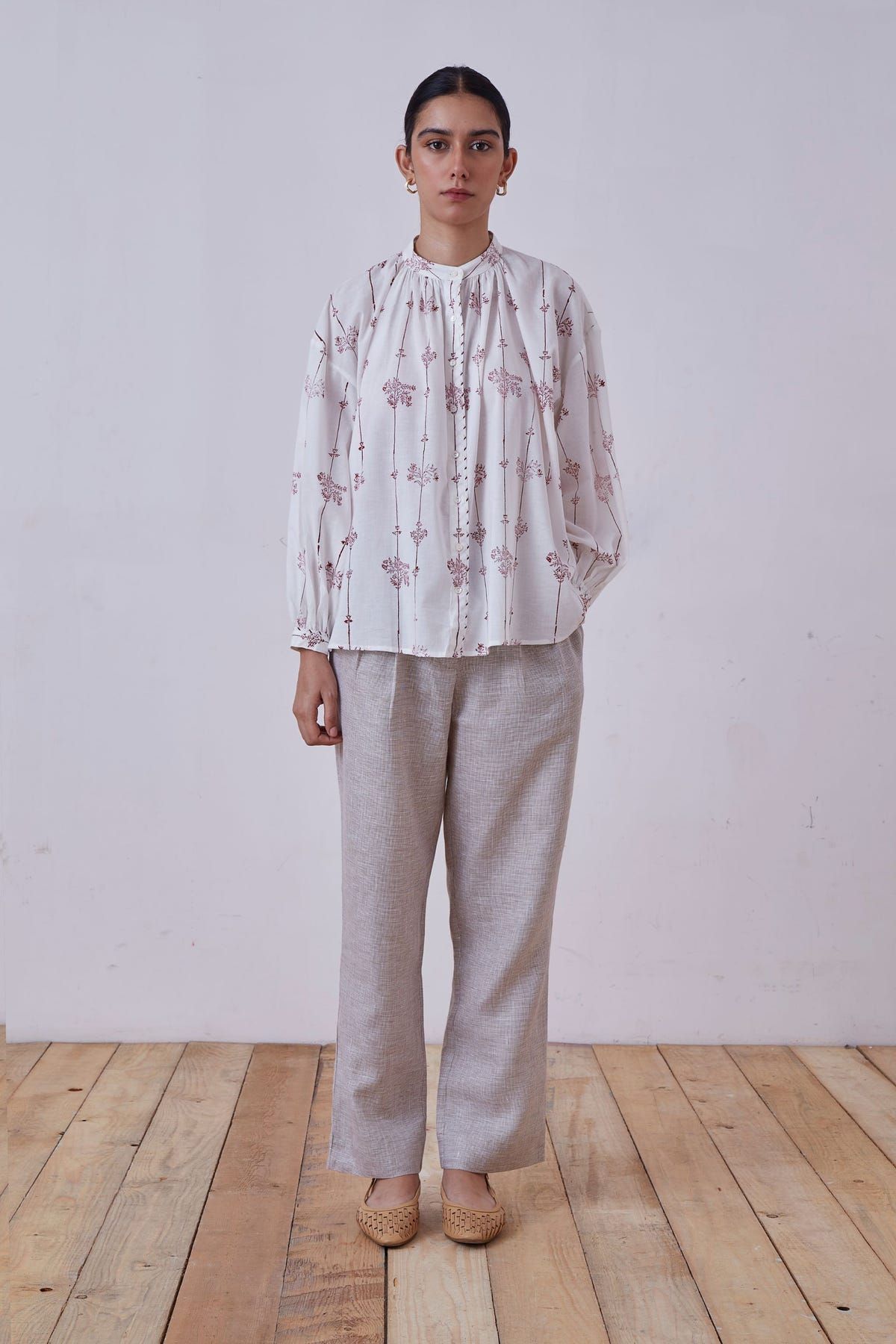 Kesar Red Hand Printed Top - image 2