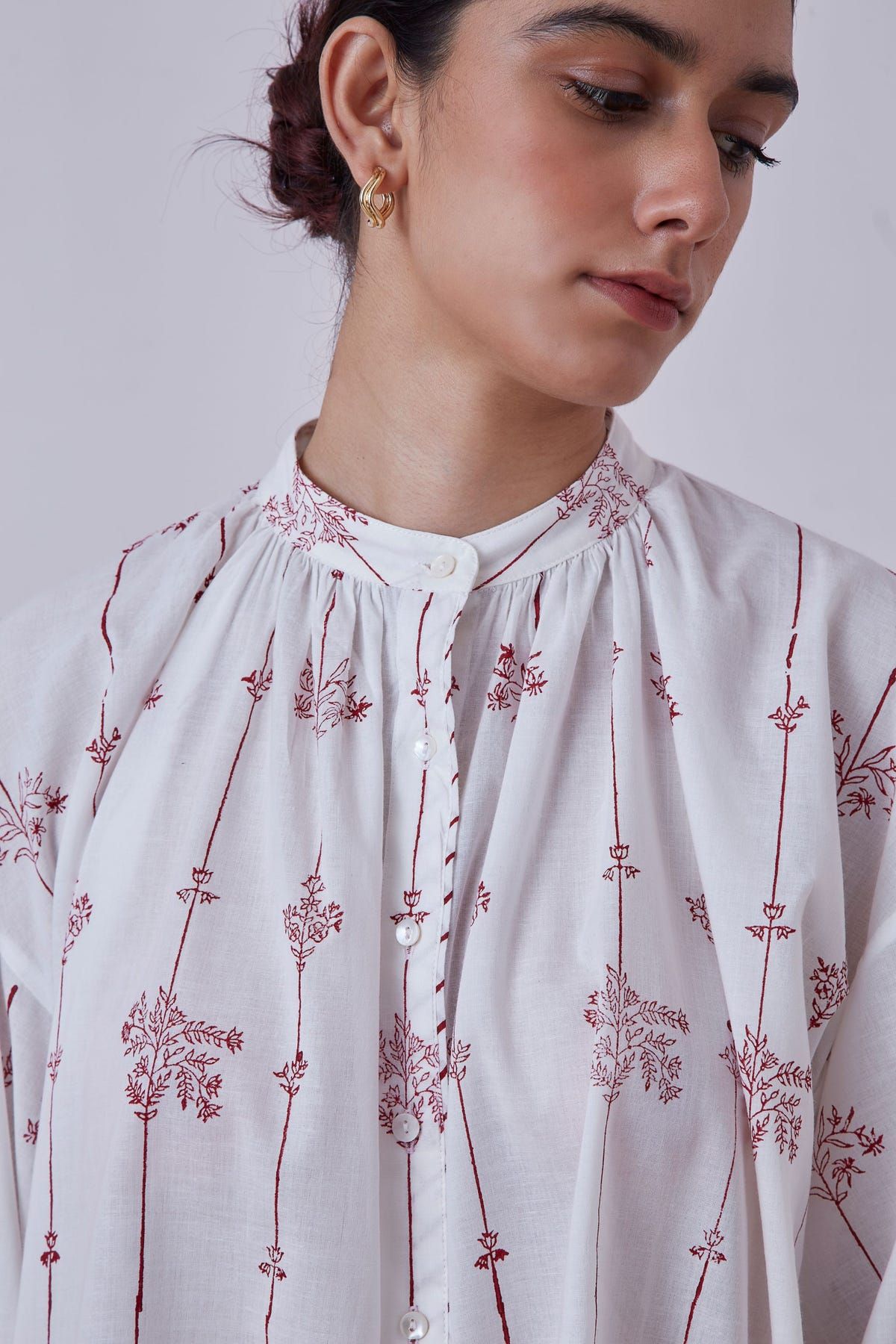 Kesar Red Hand Printed Top - image 5