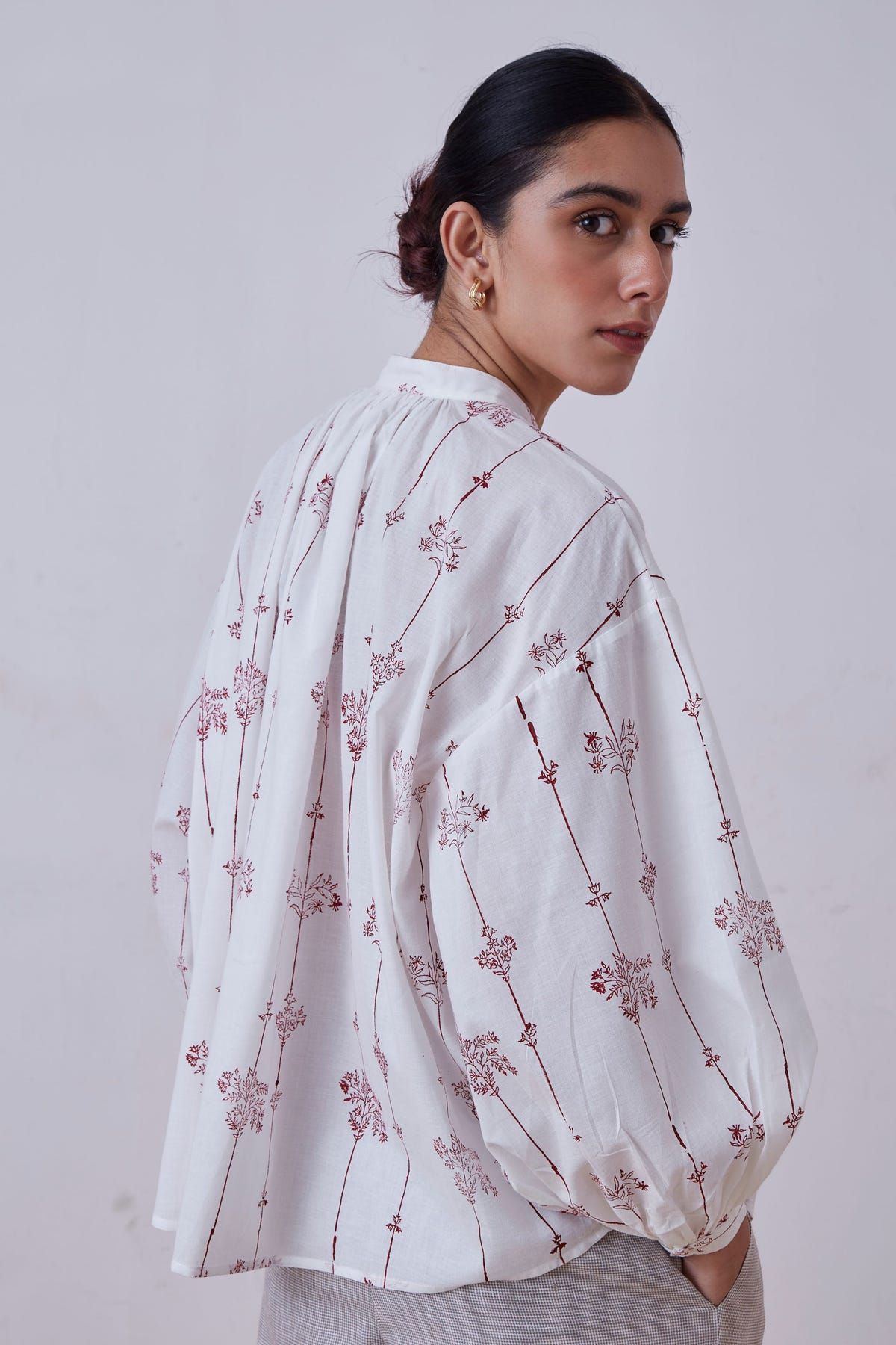 Kesar Red Hand Printed Top - image 8