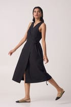 Arandi Black Wrap Dress view 2