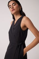 Arandi Black Wrap Dress view 3