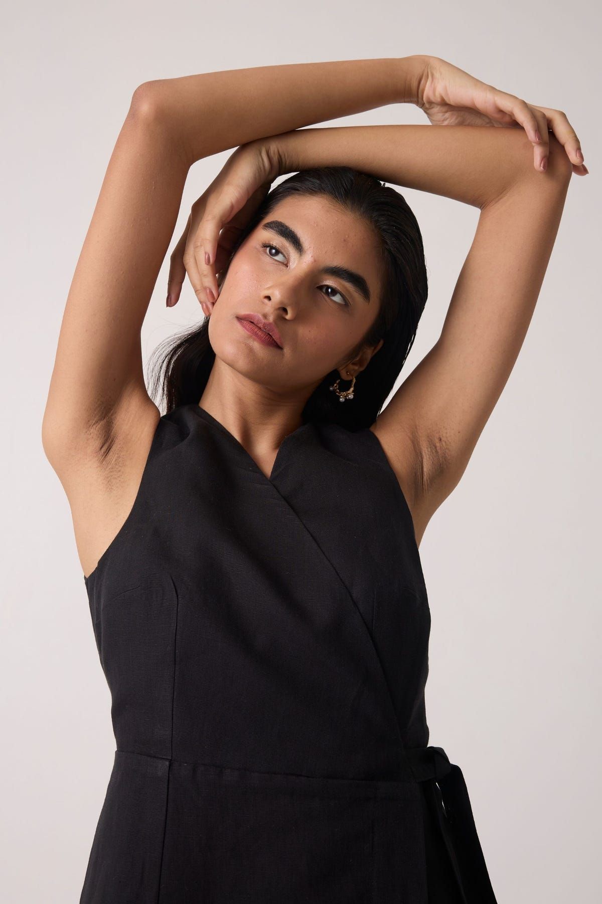 Arandi Black Wrap Dress - image 6