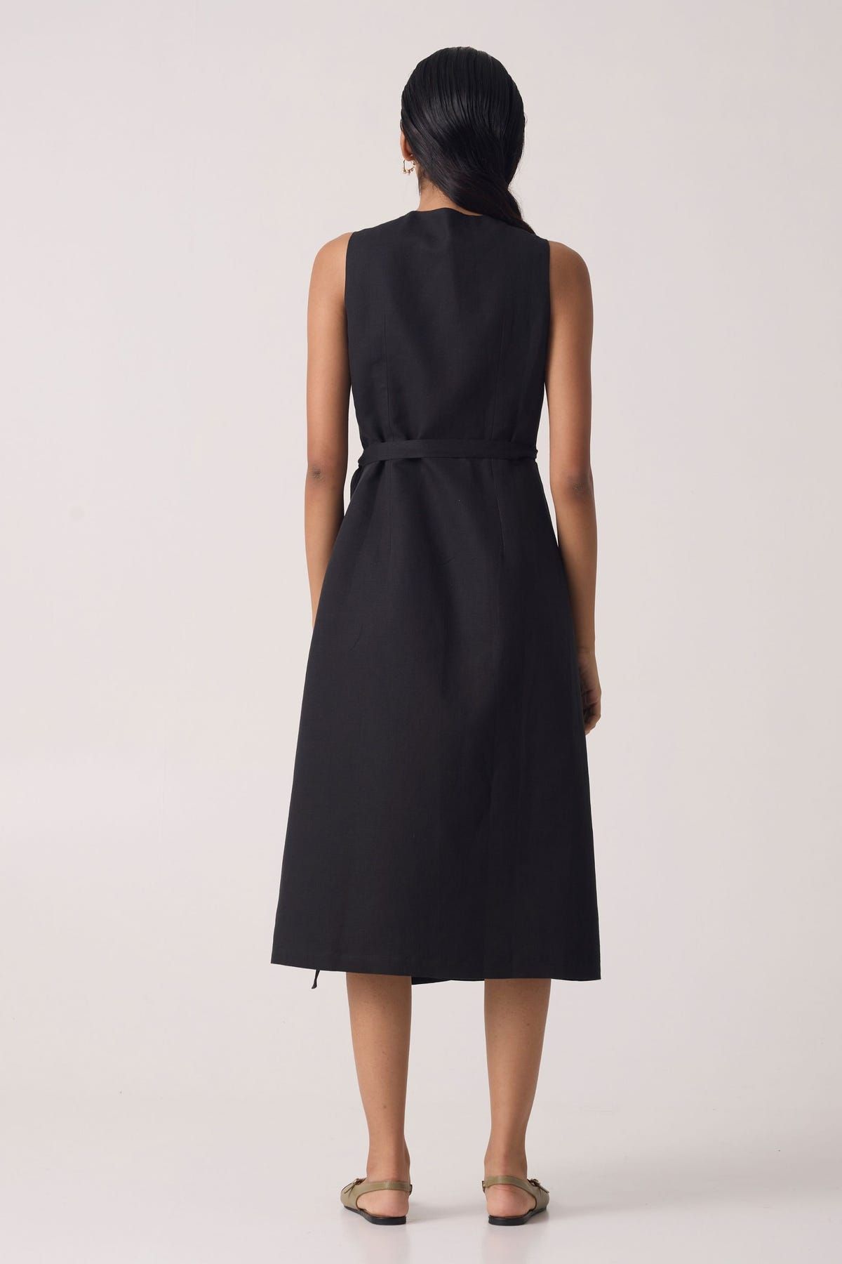 Arandi Black Wrap Dress - image 7